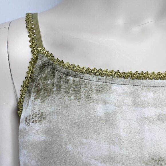 JACQUES RUC Boho Set Assymmetrical Skirt Cami Fairycore Green White sz 10 - Picture 4 of 10